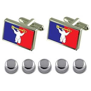 Select Gifts Hemdjurk Studs Norilsk stad Rusland vlag manchetknopen