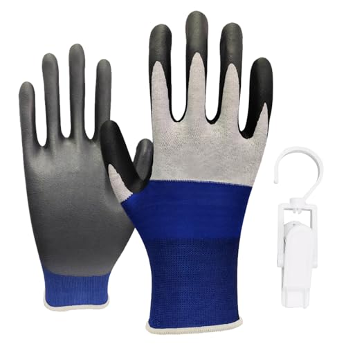 Rienan Handschuhe Elektriker 500v Spannungssicherheit,Sicherheitshandschuhe Anti-Rutsch Textur,Handschuhe Arbeit Gummi-Polyester,Elektriker Schutzhandschuhe Größe Anpassbar