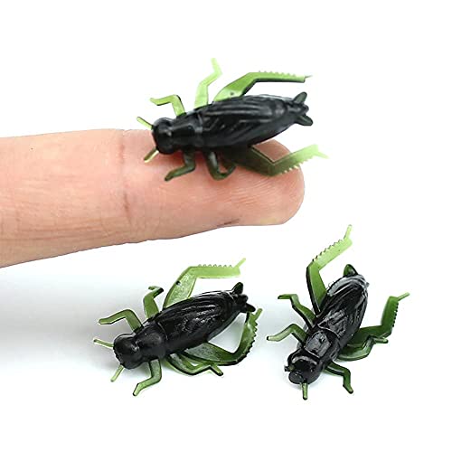 Ownsig 40 Pcs 2 Colors Black Cricket Shape Fishing Soft Lures Super Simulate Insect Artificial Bait - Image 6