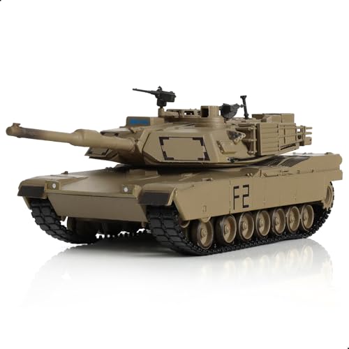 NUOTIE 1/72 Scale M1A2 Abrams Military Heavy Tank Model Classic Morden U.S. Diecast Vehicle Tank Model with Transparent Storage Box Gift or Collection for Adults