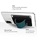 Sinjimoru Phone Grip Card Holder with Phone Stand, Secure Stick on Wallet for iPhone with Kicktand for Table. Sinji Pouch B-Grip Silicone Olive Grey
