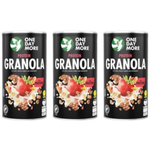 Protein-Granola set OneDayMore 1350gr, Viel Frucht Ohne Zuckerzusatz Haferflocken Frühstück 100% Natürlich (Protein-Granola 1350gr OneDayMore)