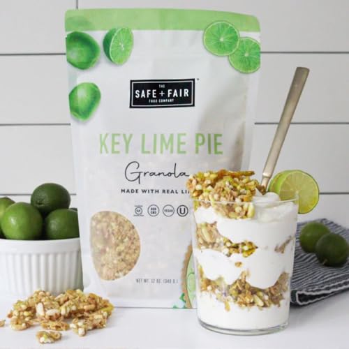 Image of The Safe + Fair Food Company Key Lime Pie Granola - 12oz, 6 Pack | Gluten-free dairy-free and vegan snack, allergen-free, non GMO, no artificial ingredients