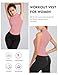 Flygo Women's Full Zip Sleeveless Workout Yoga Active Jacket Vest Golf Shirts(Dustypink-XL)