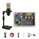 HICALL NX7 Mixing Console Sound Card Microphone Set with 8 Streaming Modes, 9 Voice Effects, Smart Noise Reduction, Long Battery Life – Compatible with Phones, Tablets, and PCs