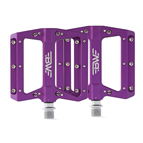 Bw Usa Berm Platform Bike Pedals - Lightweight Aluminum Flat Pedals For Mtb And Bmx - Purple #TOP4