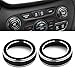 2Pcs Volume CD Switch Knob Ring Cap Cover Trim Black Aluminum Alloy For Jeep Grand For Cherokee 2014 2015 2016 2017 2018 2019
