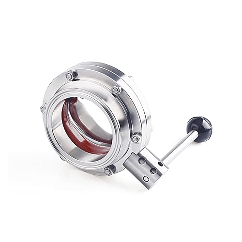 Vanne papillon sanitaire en inox à commande manuelle pour collier tri-pince 50.5mm - 2