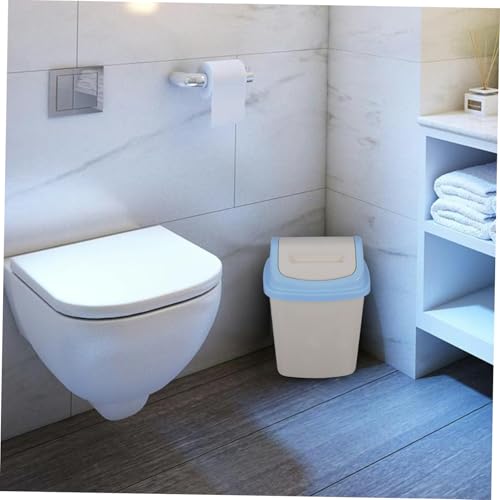 Caneca de basura para baño y cocina con tapa abatible miniatura 3