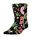 Meaudiwes Fashion Dress Decor Socks, Comfortable Work Leisure Sports Socks For Girls And Boys Alien Donut Pot Leaf Weedleaf Pizza Black