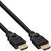 Produktbild InLine 17633P HDMI Kabel, HDMI-High Speed, Stecker / Stecker, verg. Kontakte, schwarz, 0,3m
