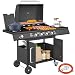 Outsunny Gasgrill 15,2 KW mit 5 Edelstahl-Brennern 129,5 x 56 x 110 cm