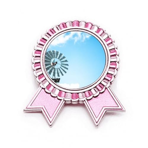 Broche nuages blancs et ciel bleu en métal raffiné, taille M