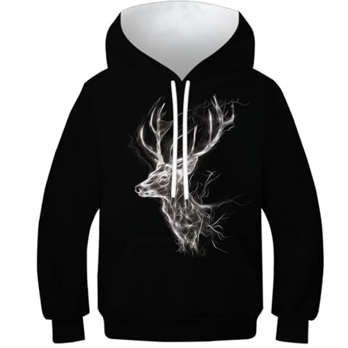 Pull à capuche wapiti magique idée cadeau ado de 12 à 14 ans sweat original