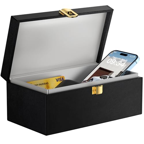 lanpard Extra Large Faraday Box for Car Keys, 8.6 x 5.1 x 4.1 Inches Keyless Signal Blocking Anti-Theft Key Protector Signal Blocking Box