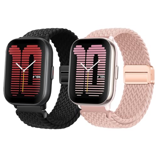 XIDESSEN �o���h 2�� Amazfit gts 2/3/4/mini/bip/U�ɑΉ� �ґg�i�C�������[�v�o���h �j�����p