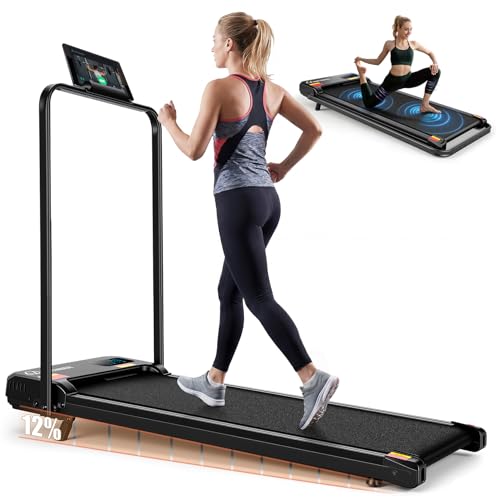 ANCHEER Folding Walking Pad Treadmill with Vibration