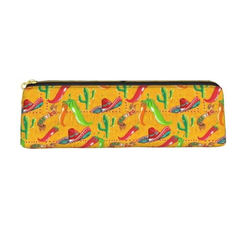 pvinnk Trousse à crayons avec motif cactus et piment - Élégante et pratique - Grande capacité - Triangle - Avec fermeture éclair – vue 9