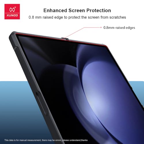 Image of PRITO Compatible for Samsung Galaxy Z Fold 6 Case - Clear Beatle Slim Phone Case with Hard Pc Back, Soft TPU Edges, Hinge, Non-Yellowing, Shockproof Protective Cover for Z Fold 6