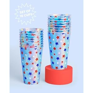 Xofettifourthofjulypartydecorationsiridescentplasticcups16disposable16ozcupsusapartyfavorsamericanflagpartysupplies4thofjulydecorationsredwhiteandbluedecor Urban Country Home Decor Xo fetti fourth of july party decorations iridescent plastic cups 16 disposable 16 oz cups usa party favors american flag party supplies 4th of july decorations red white and blue decor urban country home decor