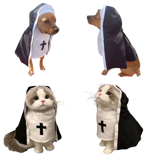 Disfraz de monja para perro o gato 2XL miniatura 4