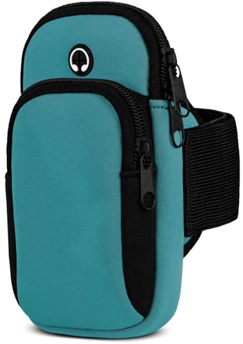 moex Handytasche Joggen für Samsung Galaxy J5 (2017) Sportarmband Handy aus Neopren, Handyhalterung Arm zum Laufen Sport Armband, Laufarmband mit 2 Fächern, Lauftasche Jogging - Blau moex Handytasche Joggen für Samsung Galaxy J5 (2017) Sportarmband Handy aus Neopren, Handyhalterung Arm zum Laufen Sport Armband, Laufarmband mit 2 Fächern, Lauftasche Jogging - Blau
