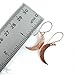 Moon Earrings, Raw Copper Hammered Crescent Moon Dangle Earrings, Handmade Lightweight Minimalist Copper Boho Celestial Moon Jewelry