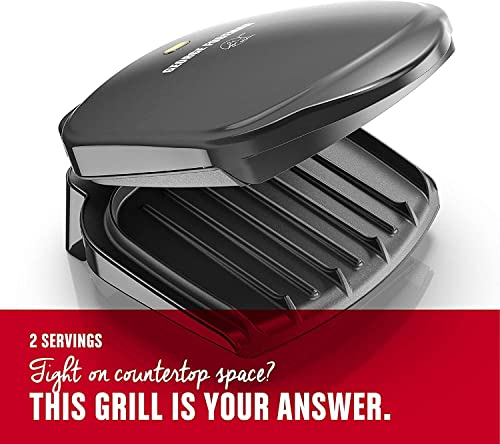George Foreman 2-Serving Classic Plate Grill and Panini Press, Black, GR10B