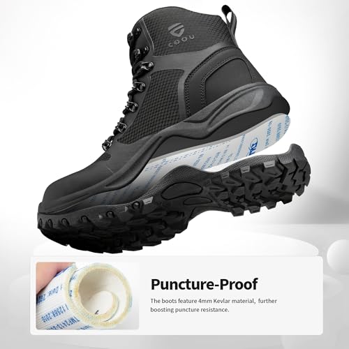 KOIFISH Steel Toe Work Boots for Men Women,Industrial & Construction & Warehouse Safety Boots, Slip Resistant, ASTM F2413-18,Comfortable,Lightweight3