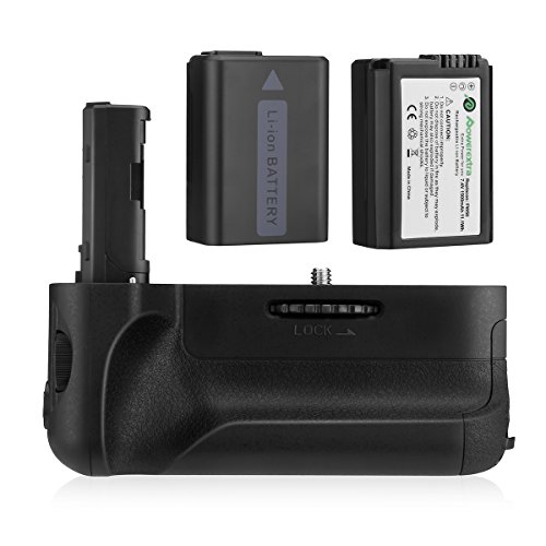 Powerextra VG-C2EM Battery Grip + 2-Pack High Capacity 1500mAh NP-FW50 Batteries Replacement for Digital SLR Camera