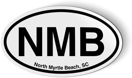 Amazon Com Stickers Tees Nmb North Myrtle Beach Sc South Carolina Oval Car Magnet 5 Automotive