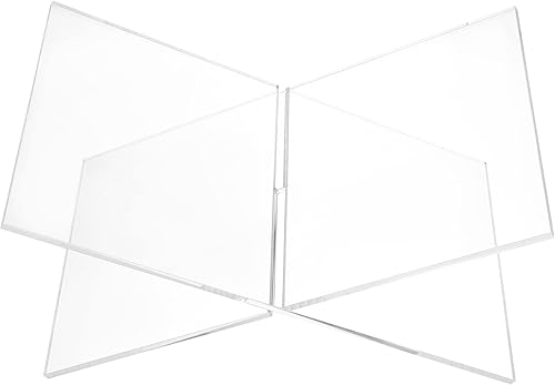 Cabilock Soporte de acrílico transparente para libros de lectura, soporte de acrílico en forma de X para mostrar fotos, libros, hojas de música