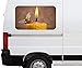 Produktbild Autoaufkleber Wachs Biene Kerze Insekt gold Flamme Car Wohnmobil Auto tuning Digital Druck Fenster Sticker LKW Bild Aufkleber 21B1137, Größe 3D sticker:ca. 161cmx 96cm