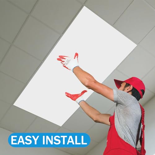 Image of 8 Pcs Fluorescent Light Covers with 80 Magnets Decorative for Classroom Ceiling Light 4 x 2 Feet Magnetic Light Covers Filter Easy Install for Office Hospitals & Home Drop Ceiling Supplies