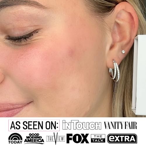 Cate & Chloe Corina 18k White Gold 20mm Silver Hoop Earrings with Simulated Diamond Crystals, Hypoallergenic Jewelry for Women, Gift for Her3