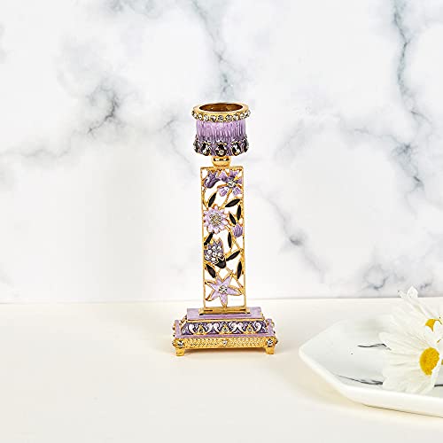 Matashi MTCDL3272PR Shabbat Candlestick Holder (2-Piece Set) Hand-Painted thumb #4
