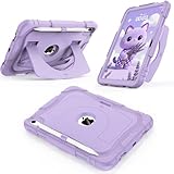 CCMAO Case for iPad A16 11th Generation (2025) 11 Inch / 10th Generation (2022) 10.9 Inch, with Larger Kickstand and Pencil Holder, Fully-Body Rugged Heavy Duty Shockproof Protective Case, Purple