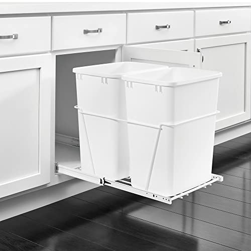 Caneca de basura doble 35 Qt con desmontaje para cocina miniatura 2