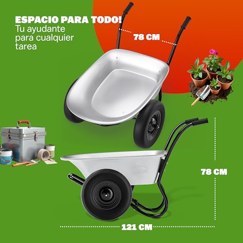 Carro de jardín para transportar tierra y herramientas en huertos urbanos 8