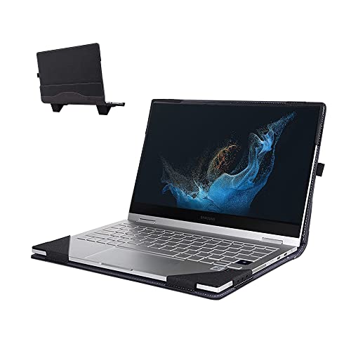 Custodia per computer portatile Samsung Galaxy Book2 Pro/2 Pro 360 Cover //Galaxy Book 3 360/Galaxy Book 4 360/15.6' 950QCG-X01/X03 Custodia in due pezzi staccabile con supporto (grigio)