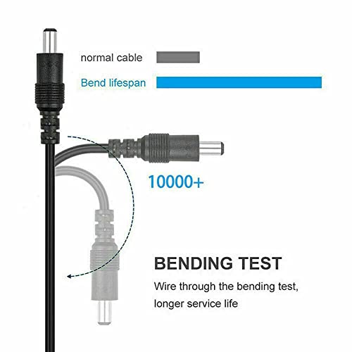 Auroh CCTV 2.1 x 5.5mm DC 12V Power Extension Cable Black 3M/5M/10M Male to Female, Power Supply Adapter Extender Cord for CCTV Security Cameras, DVRs, LED Strips, Routers. (1 Meter) - Image 6