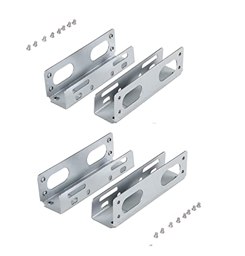3.5" Hdd Hard Drive Mounting Bracket Adapter For 5.25" Bay, Convert 3.5 Inch Hdd Into One 5.25 Inch Drive Bay (2 Pack) #TOP12