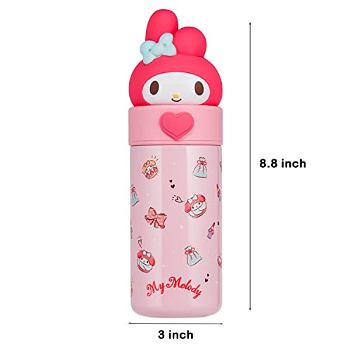 Kawaii Water Bottle, Kuromi Mug, Cute Water Bottle, Stainless Steel Mug For Hiking, Camping, Traveling, Office, School, Car, Girls (Pink, Thermos Bottle) #TOP5
