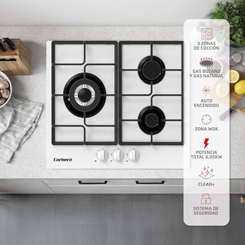 Plaque de cuisson gaz butane 60cm Corberó avec arrêt automatique - 6