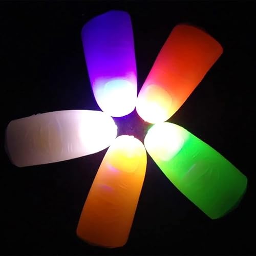 Miniatura 9 de Surakey 2 piezas de luz para el pulgar, puntas de dedo mágico para el pulgar, lámpara LED para los pulgares, luz para fiesta, trucos de escenario
