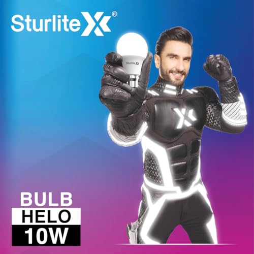 Sturlite Helo 10W LED Bulb| German Quality Certified With Advance CRI Technology| 15000 Hrs Rated Life and 900 Lumens Brightness| BIS and BEE Approved| B22 Base Energy Efficient Lighting - (Pack of 8)