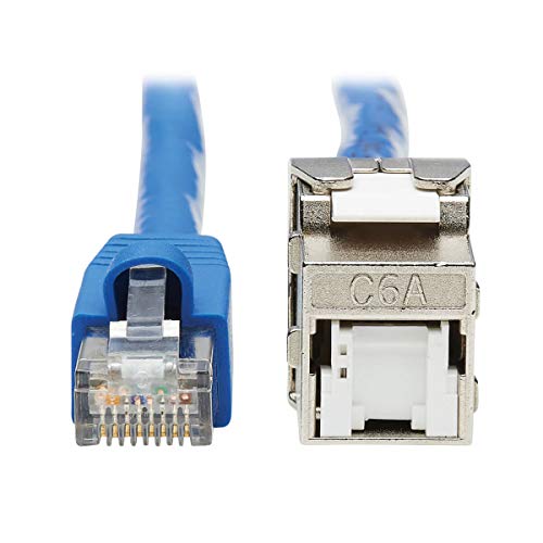 Cable ensamblado Tripp Lite Cat6a Keystone Jack 18 in miniatura 3