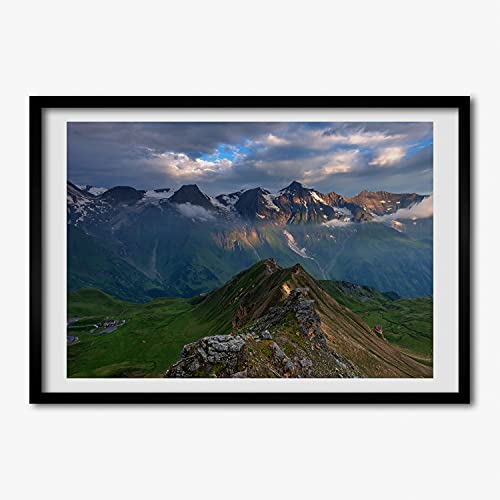 Cadre en bois décoratif 70x50 Tulup tableau moderne fotki de montagne peinture pour affiche