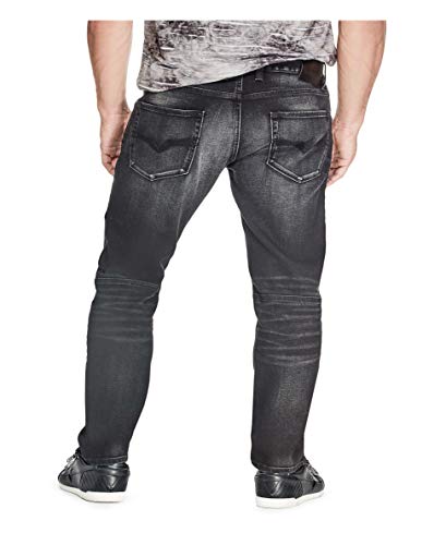 GUESS Men's Low Rise Slim Fit Tapered Leg Moto Jean3