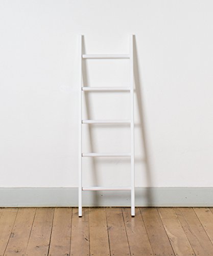 Escalera estilo perchero para niños, color blanco pintado, madera maciza de haya, Valoración de 5 estrellas, fabricada en Alemania, muebles infantiles, galán